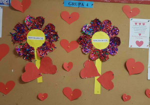 Walentynkowe kwiatki dzieci z gr 4