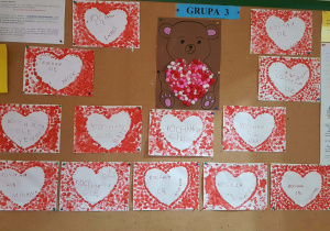 Walentynkowe serca dzieci z gr 3