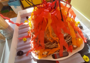 Dzieci zrobiły makietę wulkanu