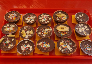 czekoladki zrobione przez dzieci